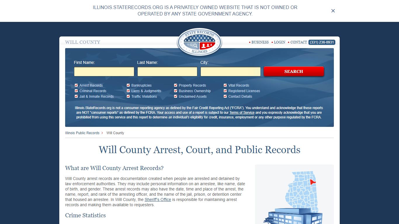 Will County Arrest, Court, and Public Records