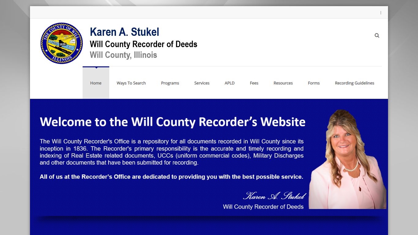 Karen A. Stukel | Recorder of Deeds, Will County, IL