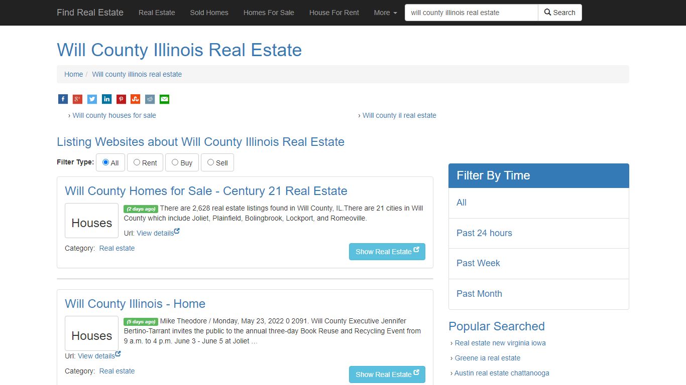 Will County Illinois Real Estate